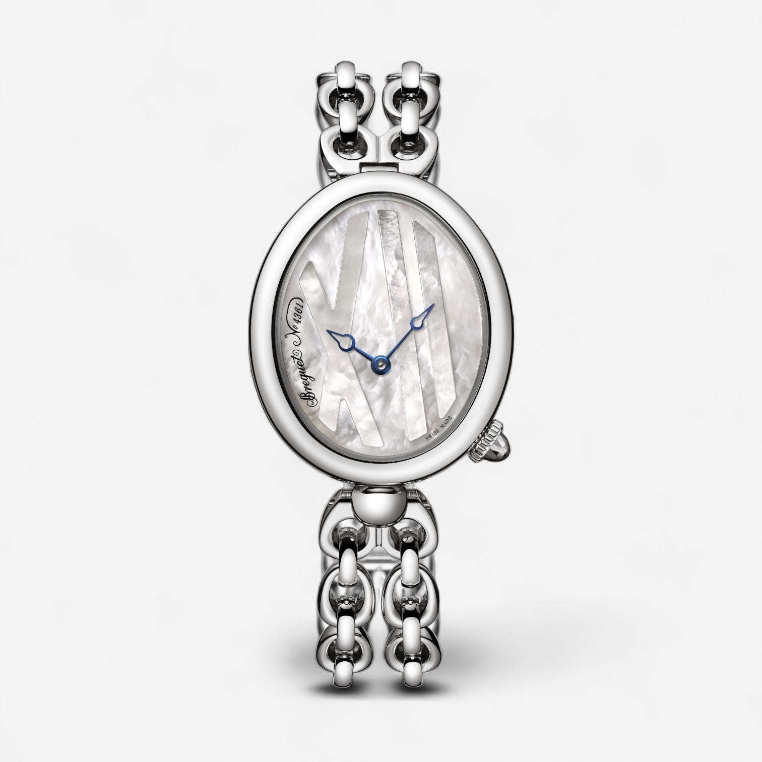 Breguet Reine De Naples Stainless Steel Automatic Ladies Watch 9807ST/5W/J50