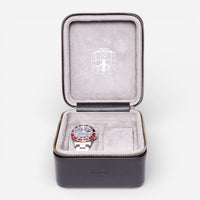 Rapport Hyde Park Black Leather Two Watch Zip Case D261