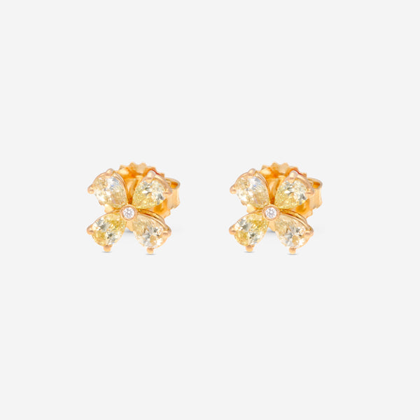 Roberto Coin 18K Yellow Gold Diamond Earrings 9991208AYERX