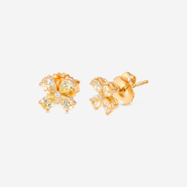 Roberto Coin 18K Yellow Gold Diamond Earrings 9991208AYERX