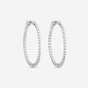 Ina Mar 14K White Gold Diamond Oval Hoop Earrings E1136E-FW-400F - THE SOLIST