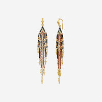 Armenta Feather 18K Yellow Gold Multi-Gemstone Drop Earrings 20024