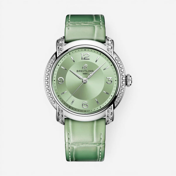 Breitling Premier Stainless Steel Diamond Automatic Ladies Watch A10310671L1P1