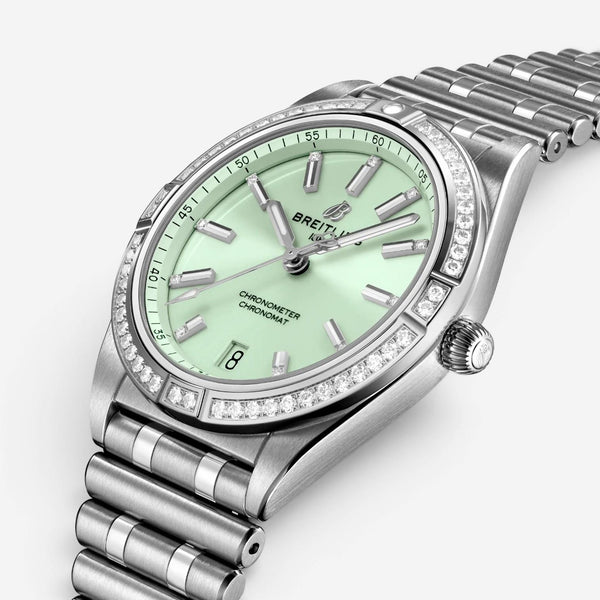 Breitling Chronomat Diamond Automatic Ladies Watch A10380591L1A1