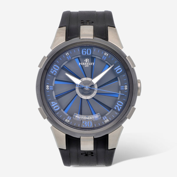 Perrelet Turbine XL Black DLC Titanium & Stainless Steel Automatic Men's Watch A1050/5