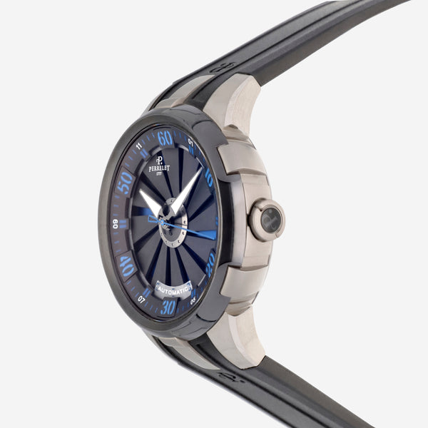 Perrelet Turbine XL Black DLC Titanium & Stainless Steel Automatic Men's Watch A1050/5