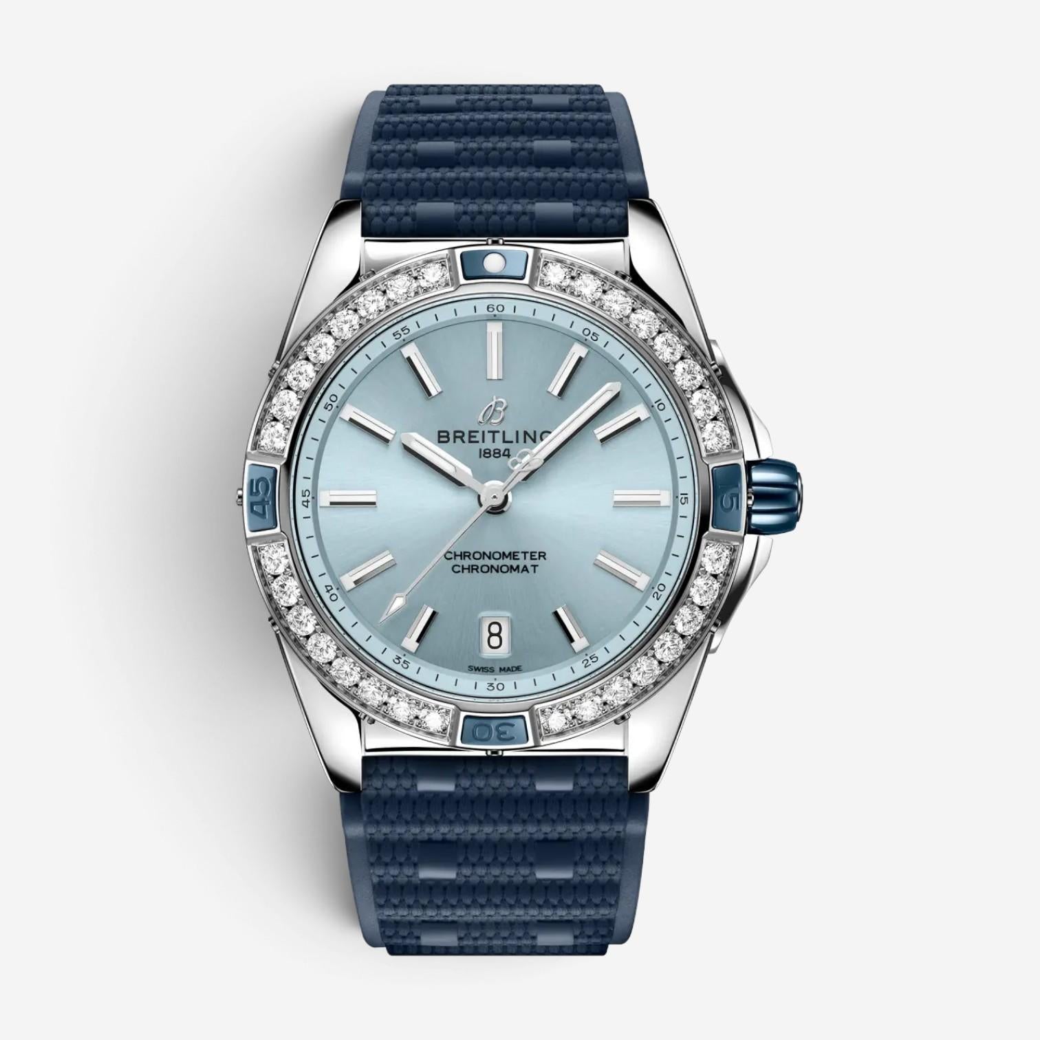 Breitling Super Chronomat Diamond Stainless Steel Automatic Ladies Watch A173565