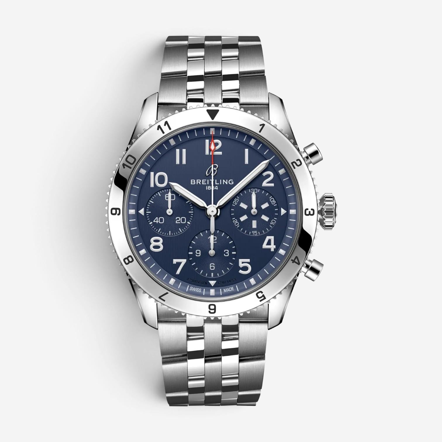 Breitling Classic Avi Chronograph Stainless Steel Automatic Men's Watch A233801A