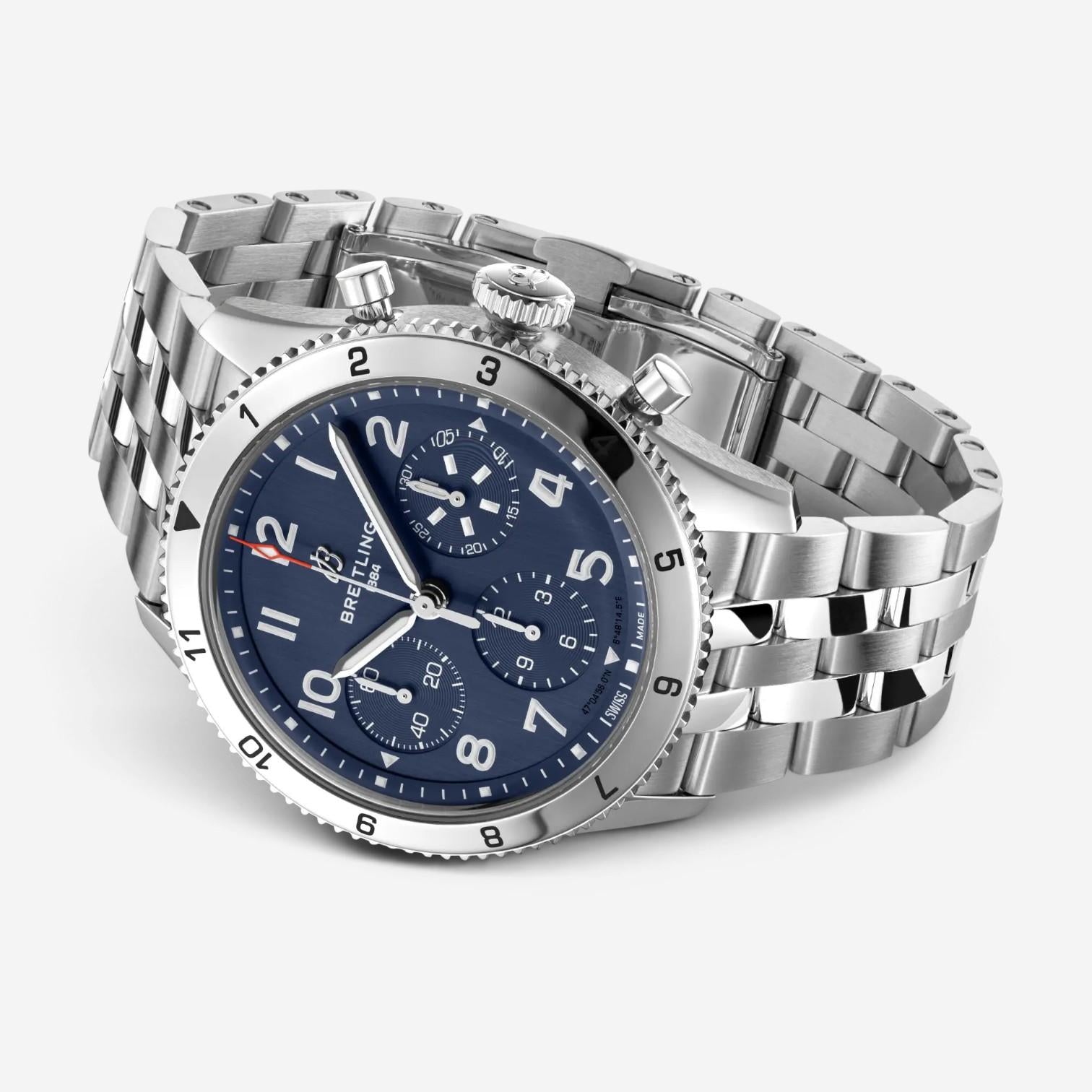Breitling Classic Avi Chronograph Stainless Steel Automatic Men's Watch A233801A
