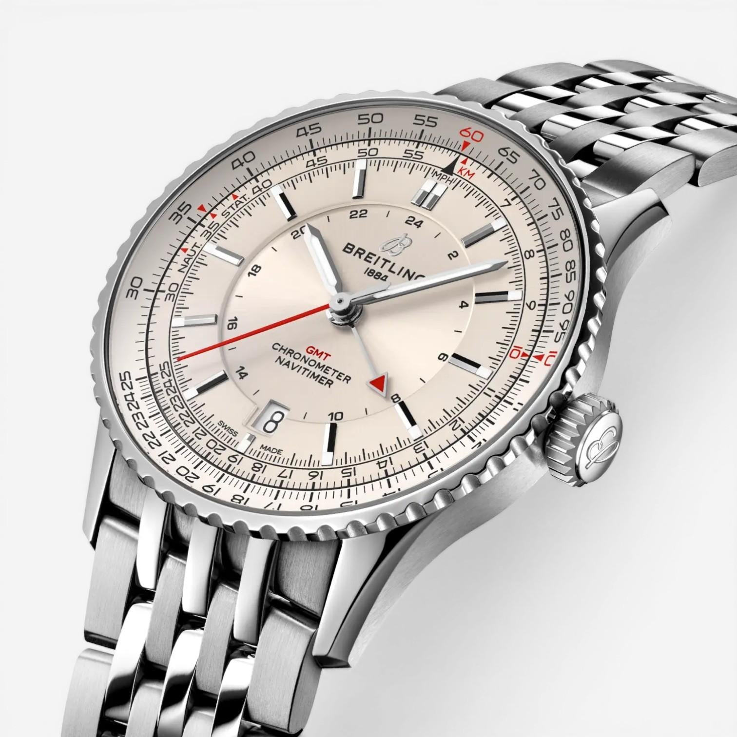 Breitling Navitimer GMT Stainless Steel Automatic Men's Watch A32310211G1A1