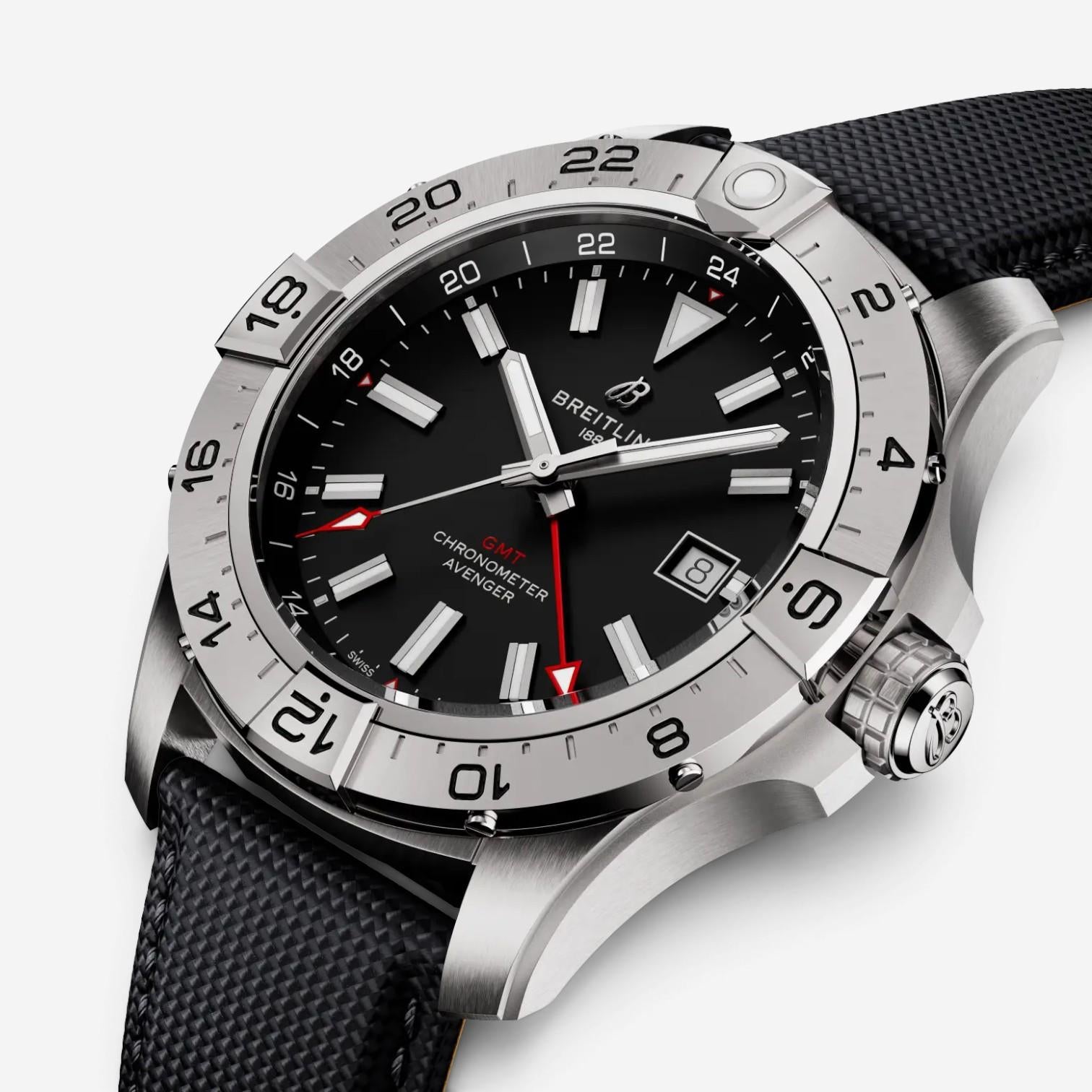 Breitling Avenger GMT Stainless Steel Automatic Men's Watch A32320101B1X1