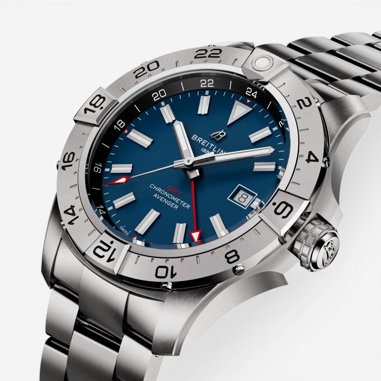Breitling Avenger GMT Stainless Steel Automatic Men's Watch A32320101C - THE SOLIST