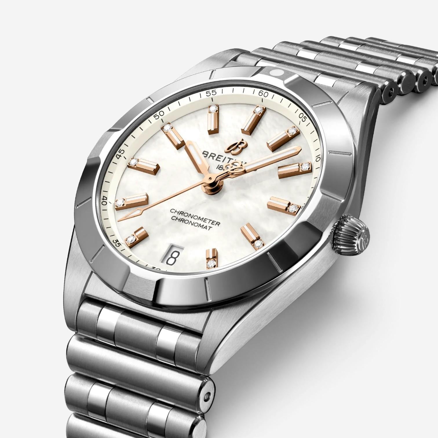 Breitling Chronomat 32 Stainless Steel SuperQuartz Ladies Watch A77310101A4A1