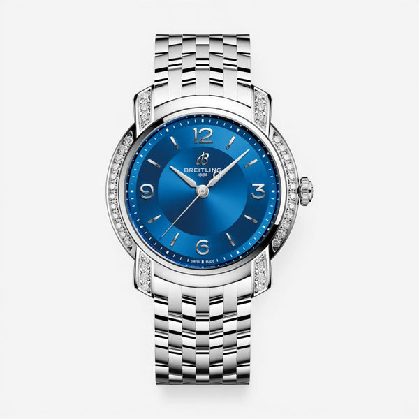 Breitling Premier Stainless Steel Diamond Quartz Ladies Watch A77330671C1A1
