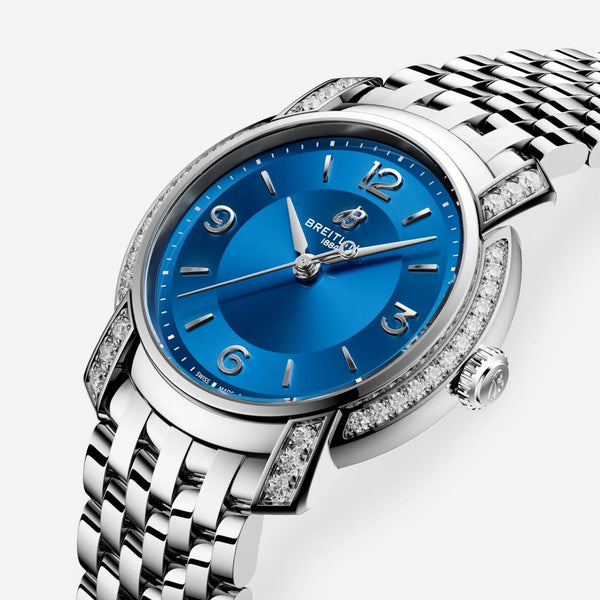 Breitling Premier Stainless Steel Diamond Quartz Ladies Watch A77330671C1A1
