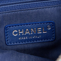 Chanel Quilted Striped Jersey Canvas Rope Single Flap Bag AAV9424