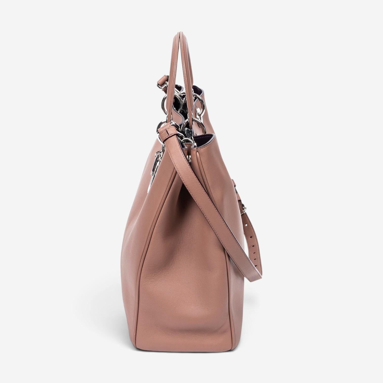 Dior Light Brown Calf Leather Large Shopper Tote AAW9482