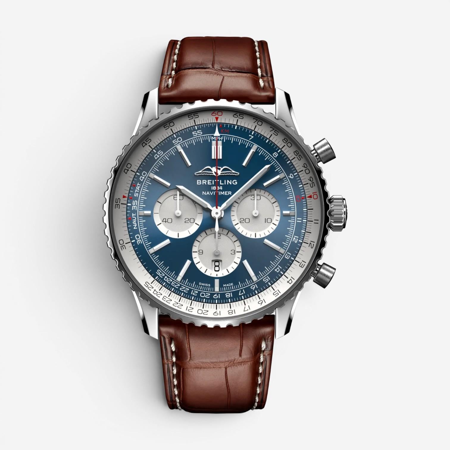 Breitling Navitimer Chronograph Stainless Steel Automatic Men's Watch AB0137211C