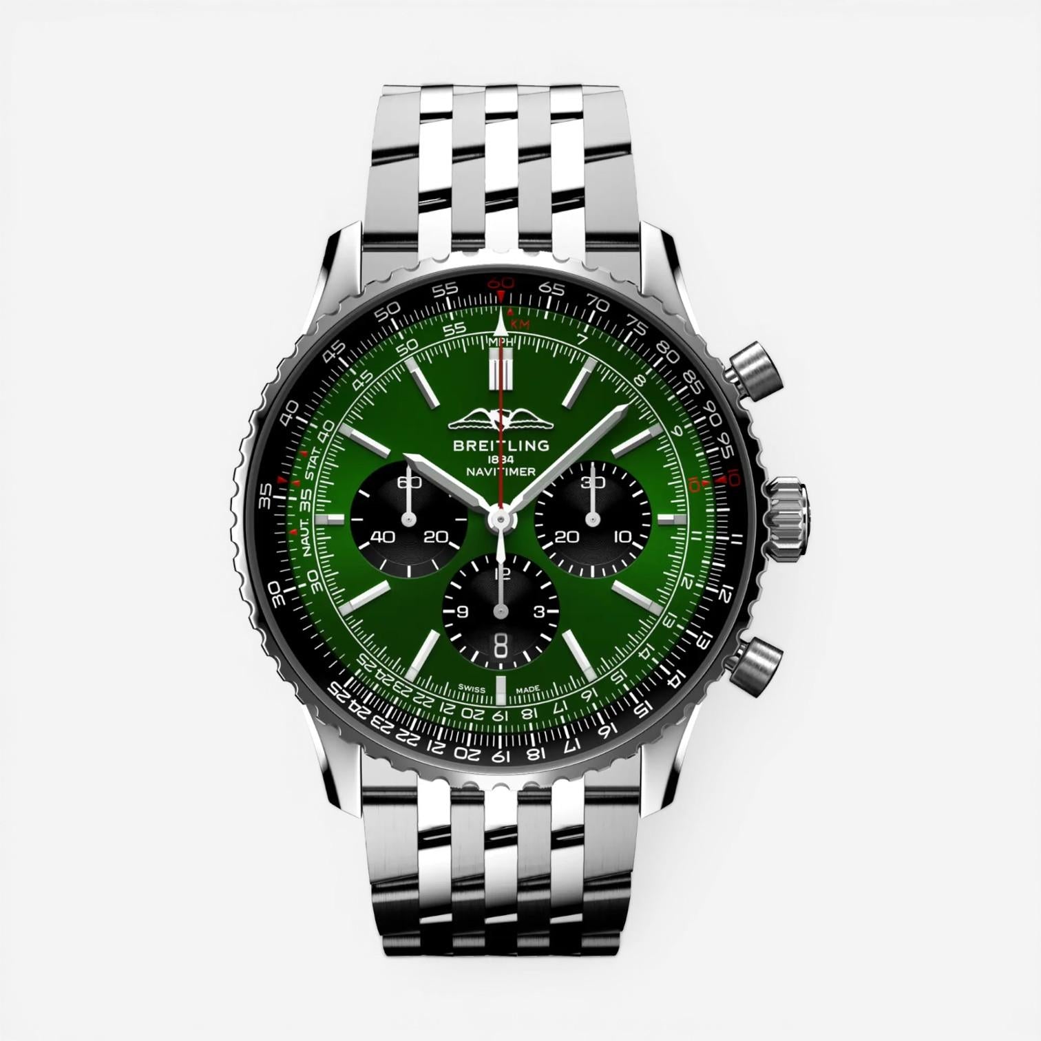 Breitling Navitimer Chronograph Stainless Steel Automatic Men's Watch AB0137241L