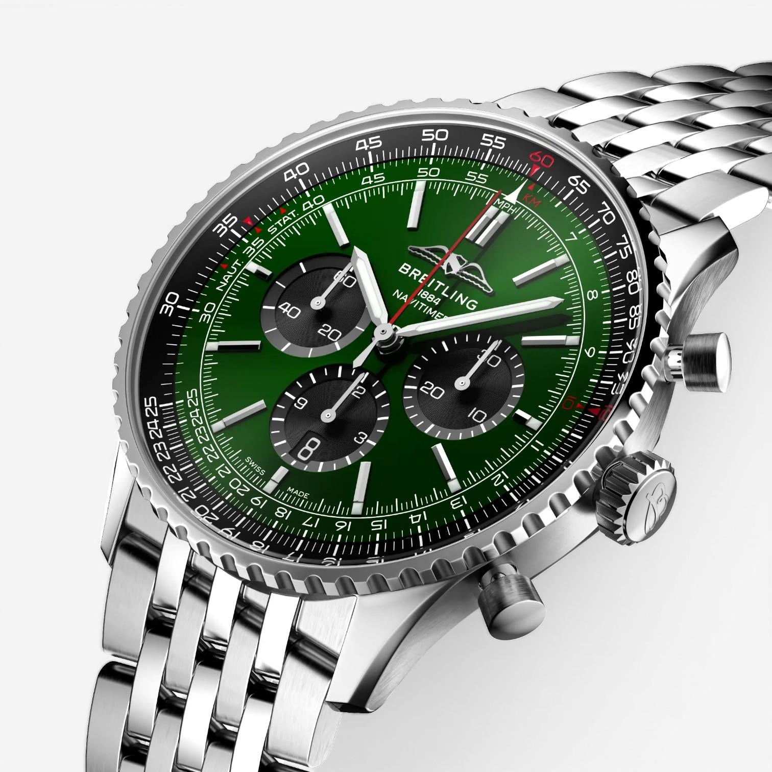 Breitling Navitimer Chronograph Stainless Steel Automatic Men's Watch AB0137241L