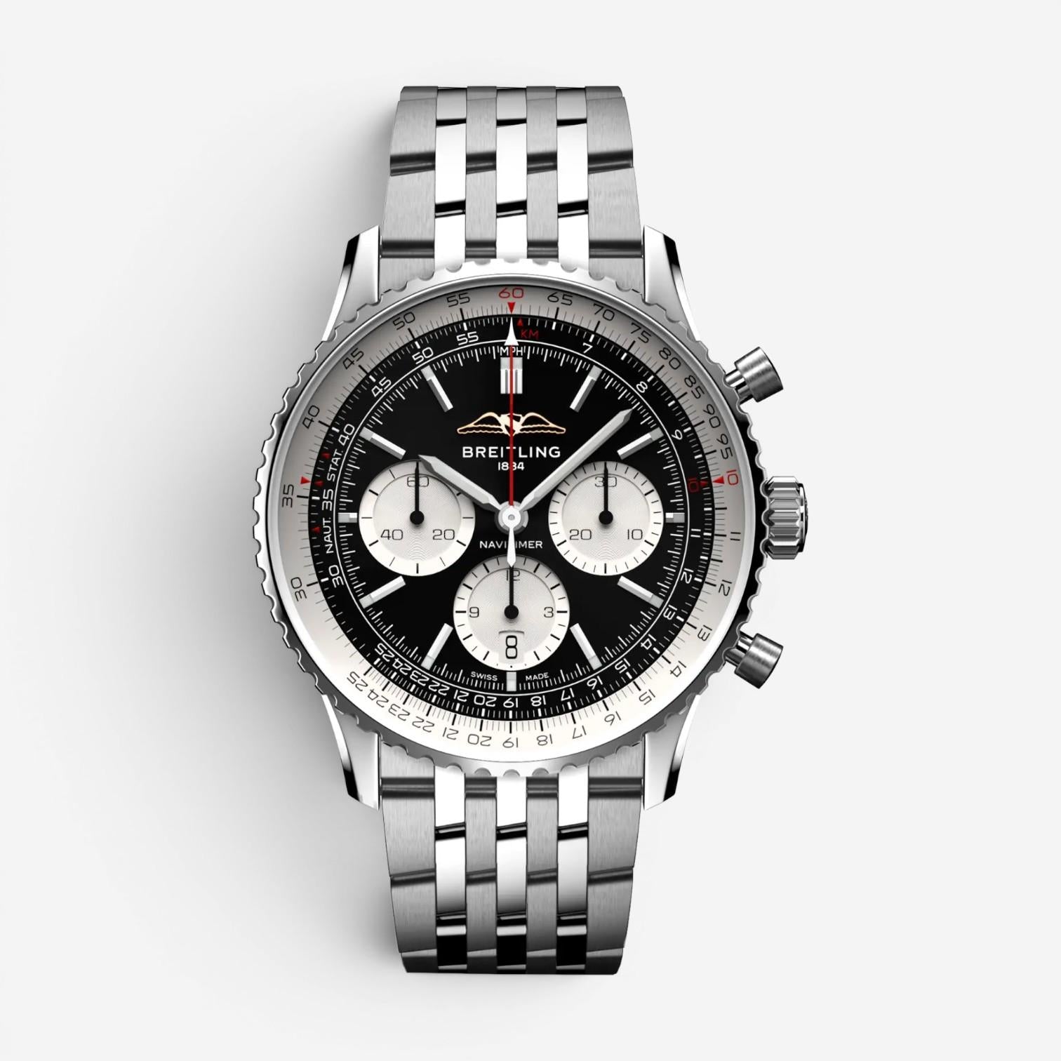 Breitling Navitimer Chronograph Stainless Steel Automatic Men's Watch AB0138211B