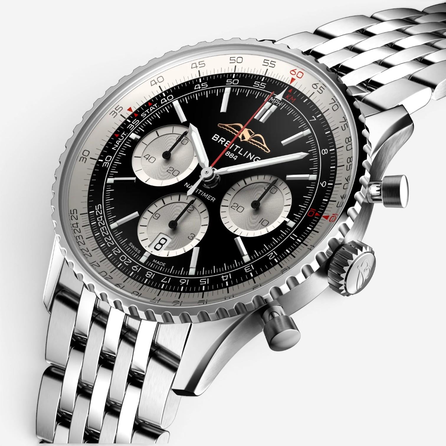 Breitling Navitimer Chronograph Stainless Steel Automatic Men's Watch AB0138211B