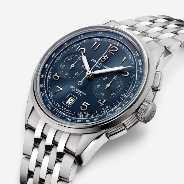 Breitling Premier Chronograph Stainless Steel Automatic Men's Watch AB0145171C1A