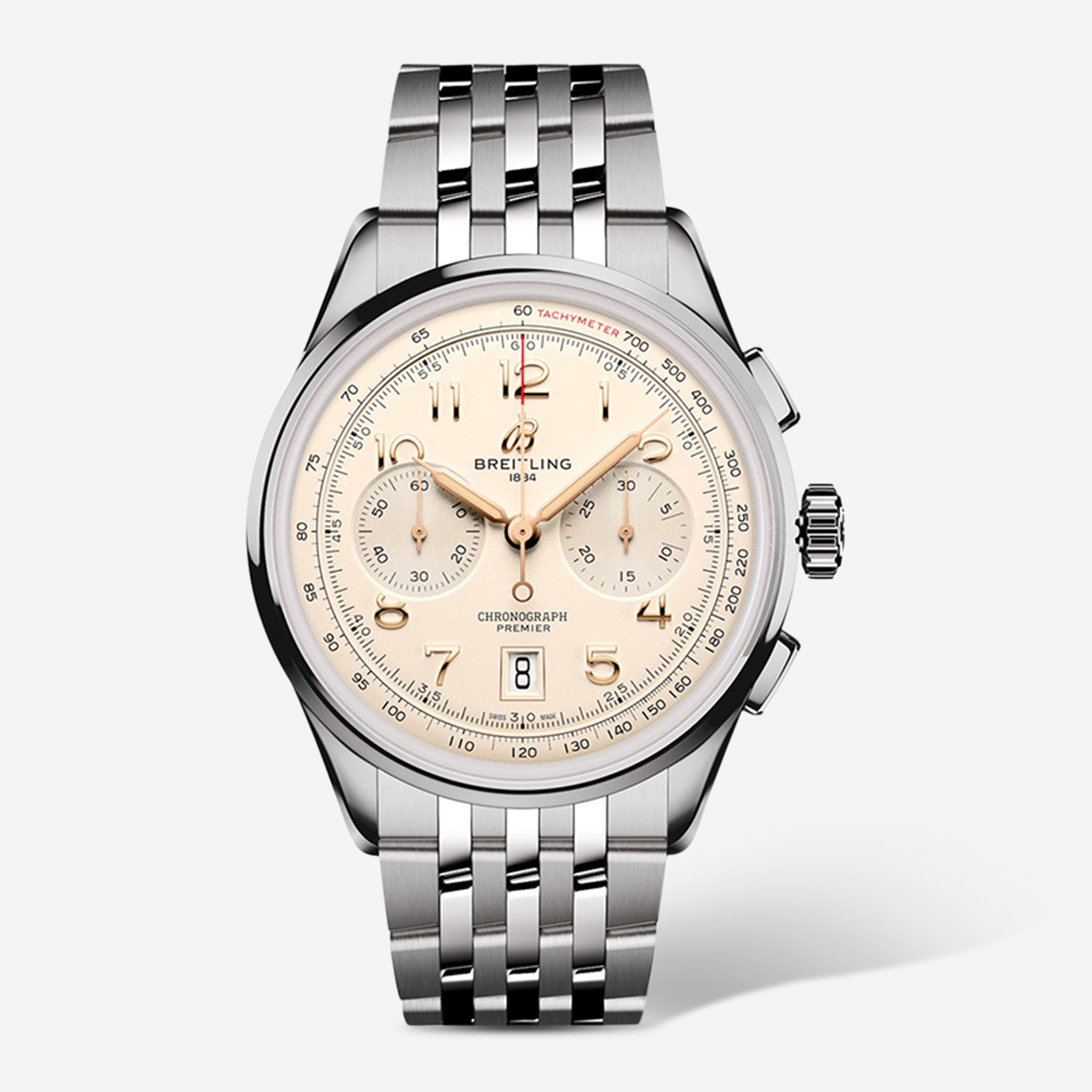 Breitling Premier B01 Chronograph Stainless Steel Automatic Men's Watch AB0145211G1A1