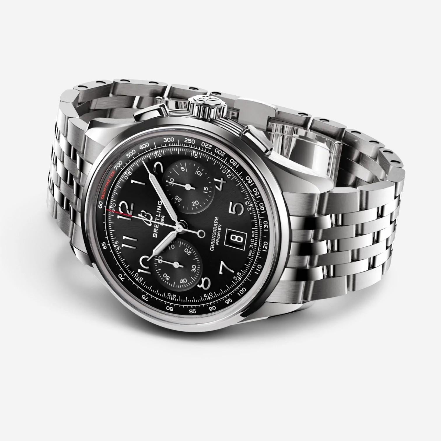 Breitling Premier Chronograph Stainless Steel Automatic Men's Watch AB0145221B1A