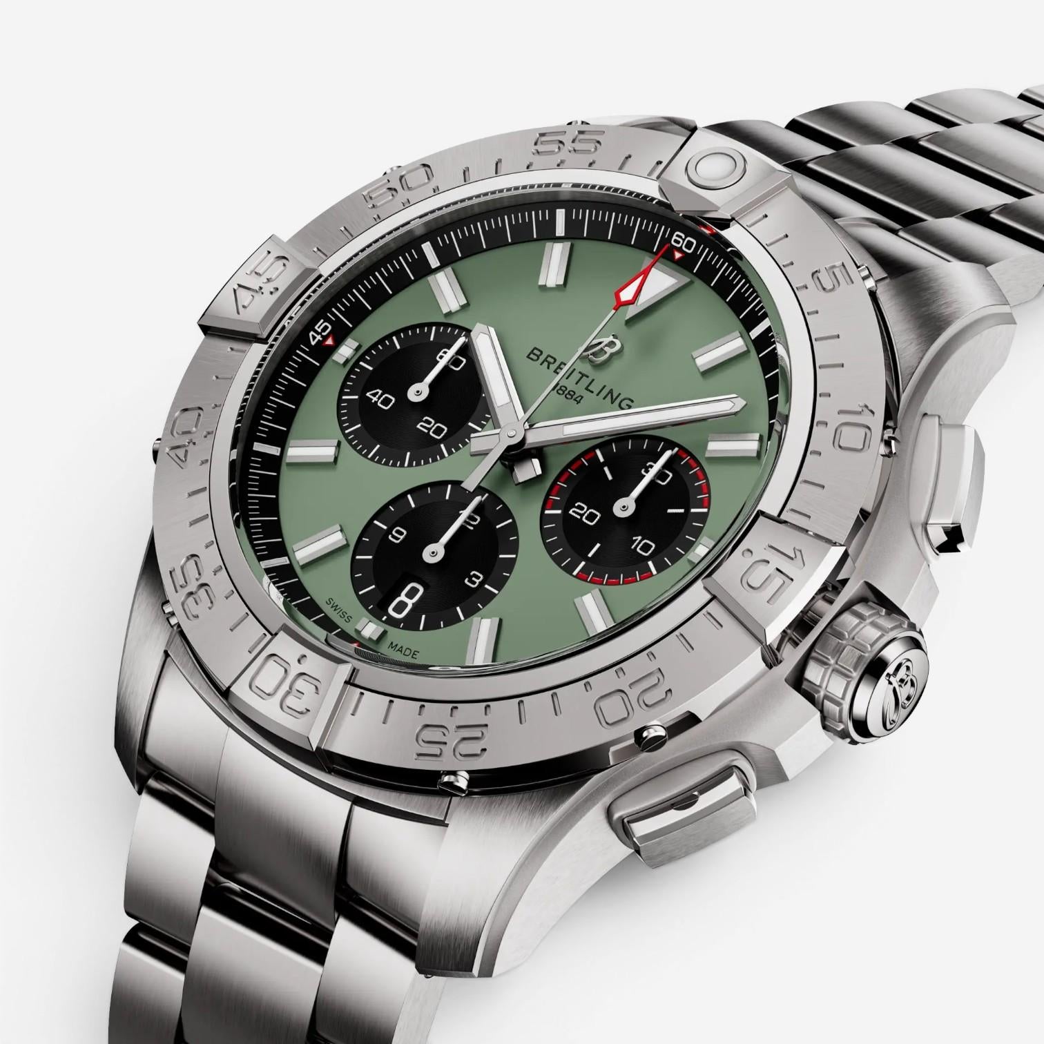Breitling Avenger B01 Chronograph 44 Stainless Steel Automatic Men's Watch AB014