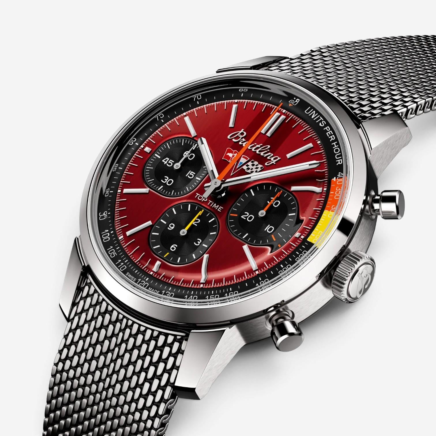 Breitling Top Time Chevrolet Corvette Stainless Steel Automatic Men's Watch AB01