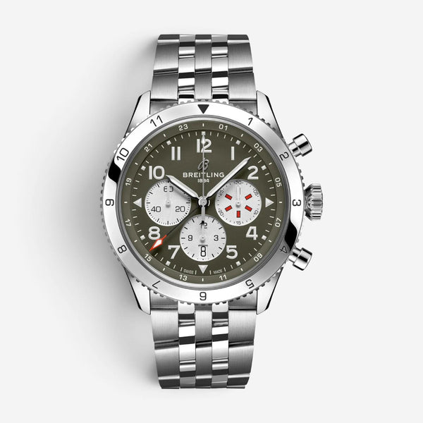Breitling Classic Super AVI Stainless Steel Automatic Men's Watch AB04452A1L1A1