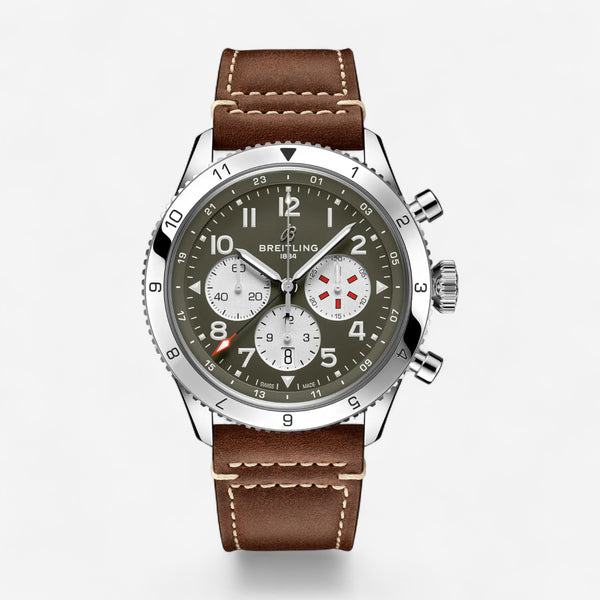 Breitling Classic Super Avi B04 Chronograph GMT Curtiss Warhawk Stainless Steel Automatic Men’s Watch AB04452A1L1X1 - THE SOLIST
