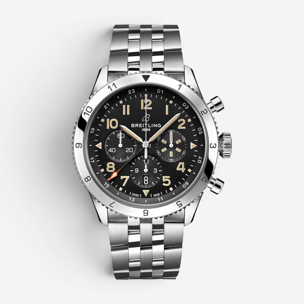 Breitling Classic AVI Super Mustang Stainless Steel Automatic Men's Watch AB0445