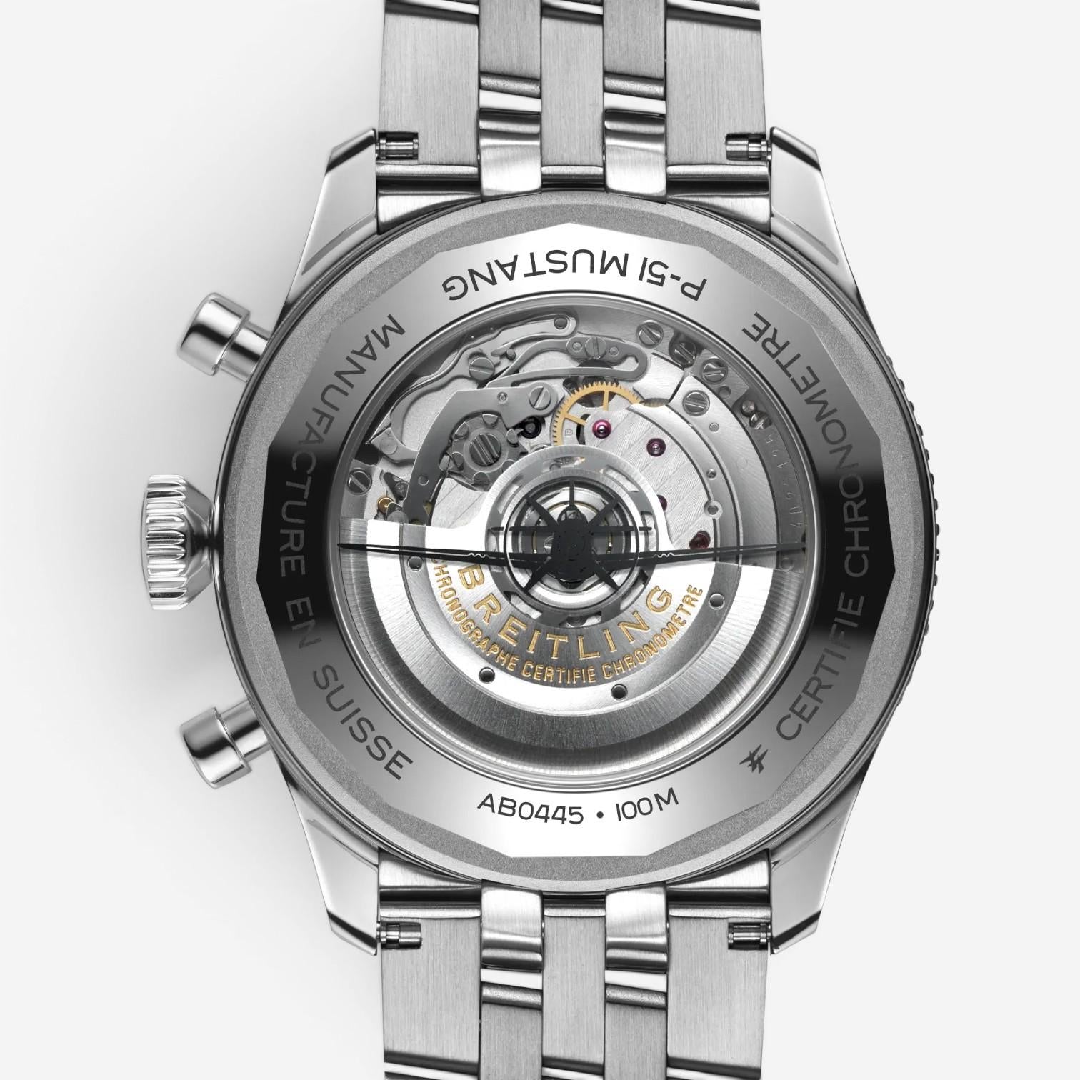 Breitling Classic AVI Super Mustang Stainless Steel Automatic Men's Watch AB0445