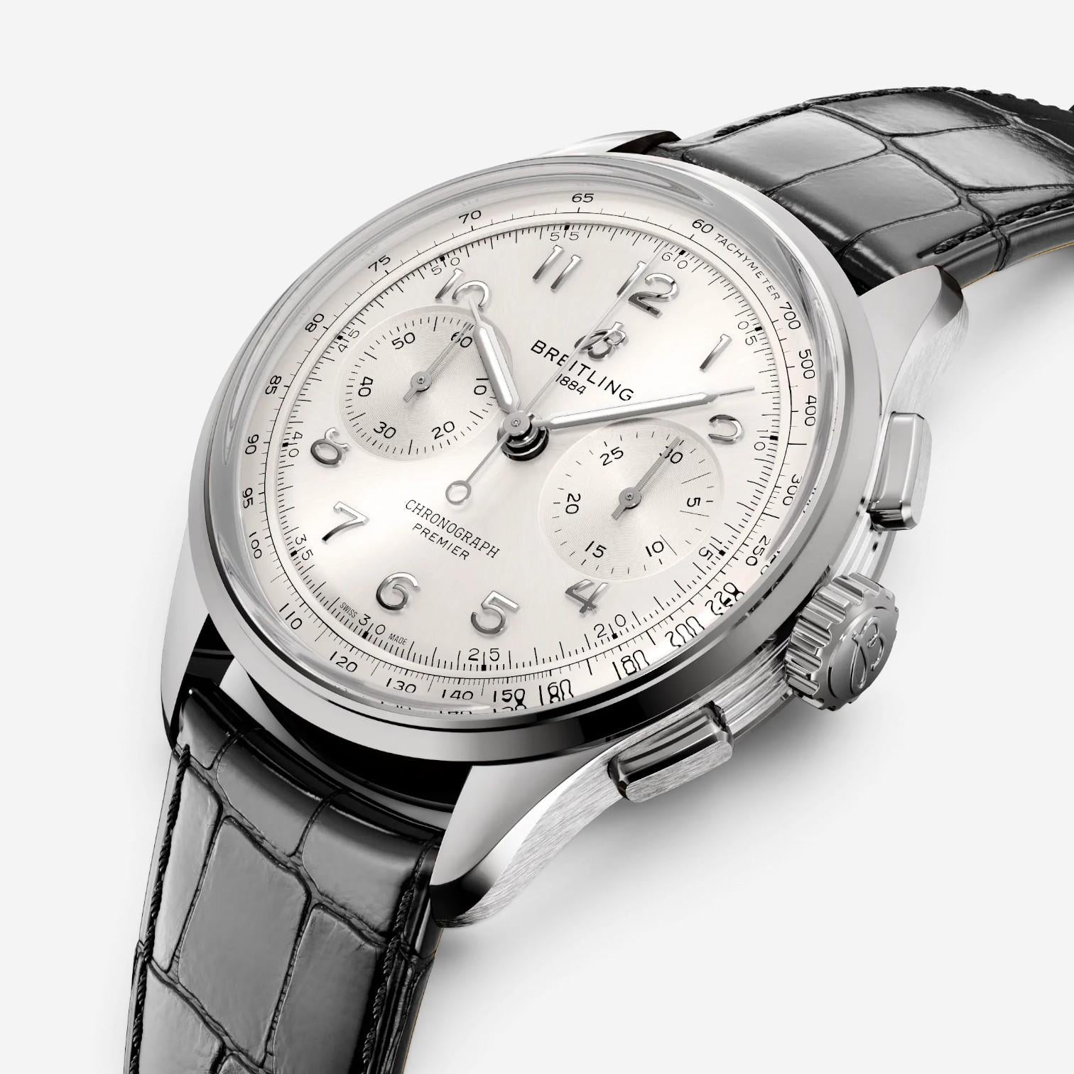 Breitling Premier B09 Chronograph Stainless Steel Manual Wind Men's Watch AB0930