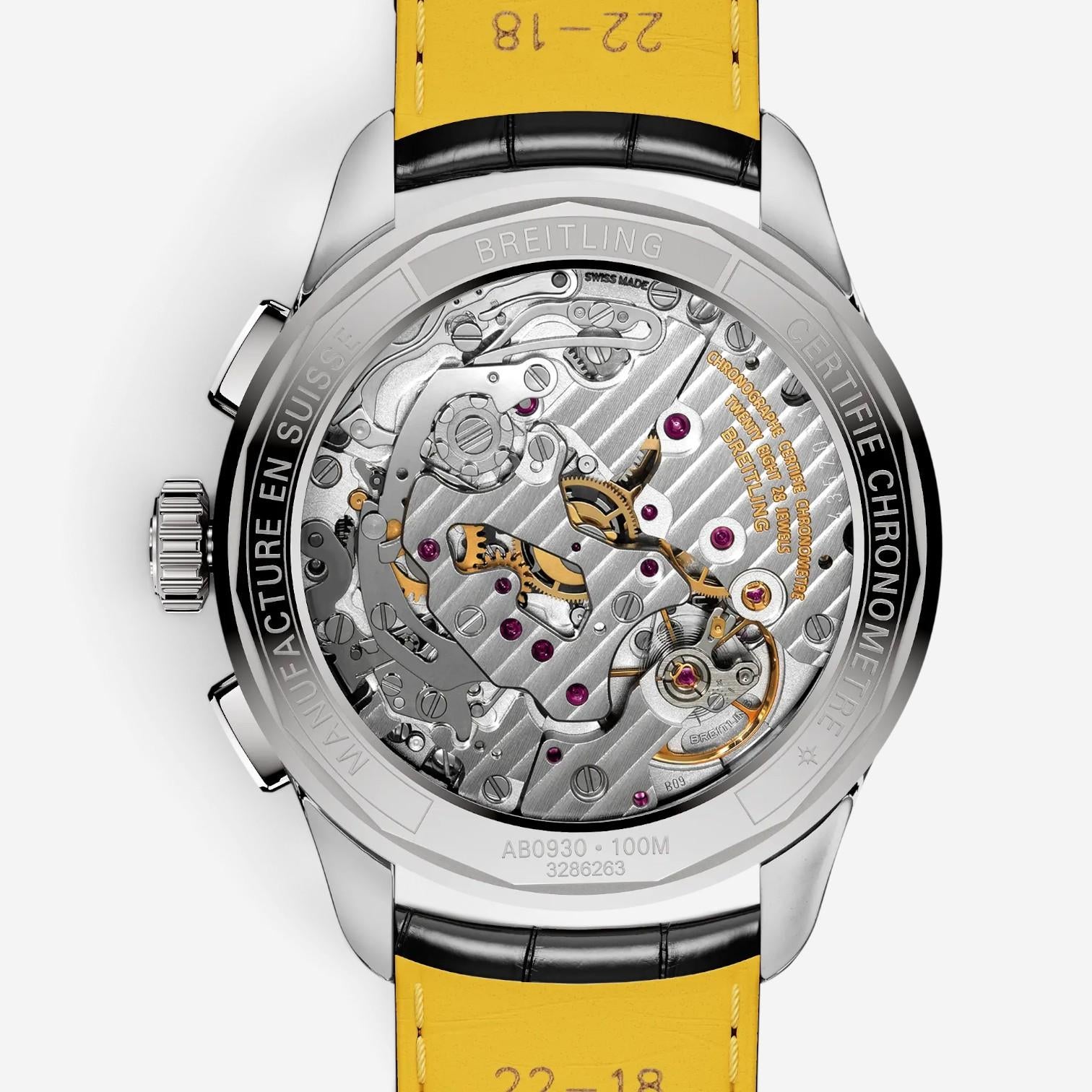 Breitling Premier B09 Chronograph Stainless Steel Manual Wind Men's Watch AB0930
