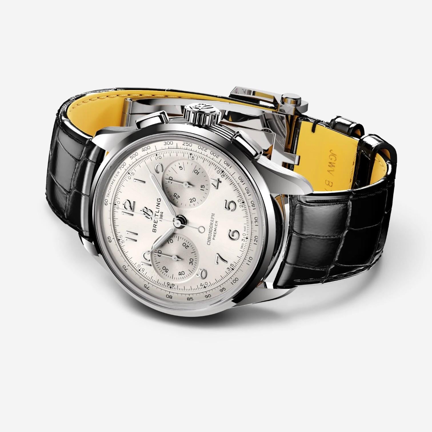 Breitling Premier B09 Chronograph Stainless Steel Manual Wind Men's Watch AB0930