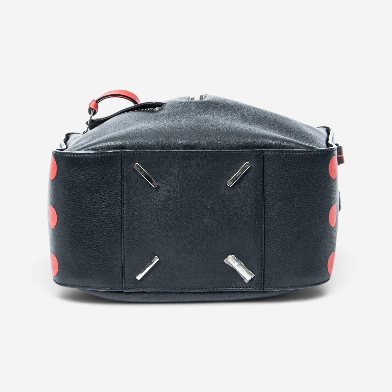 Loewe Polka Dot Black Calfskin Leather Small Hammock Bag ABA1467