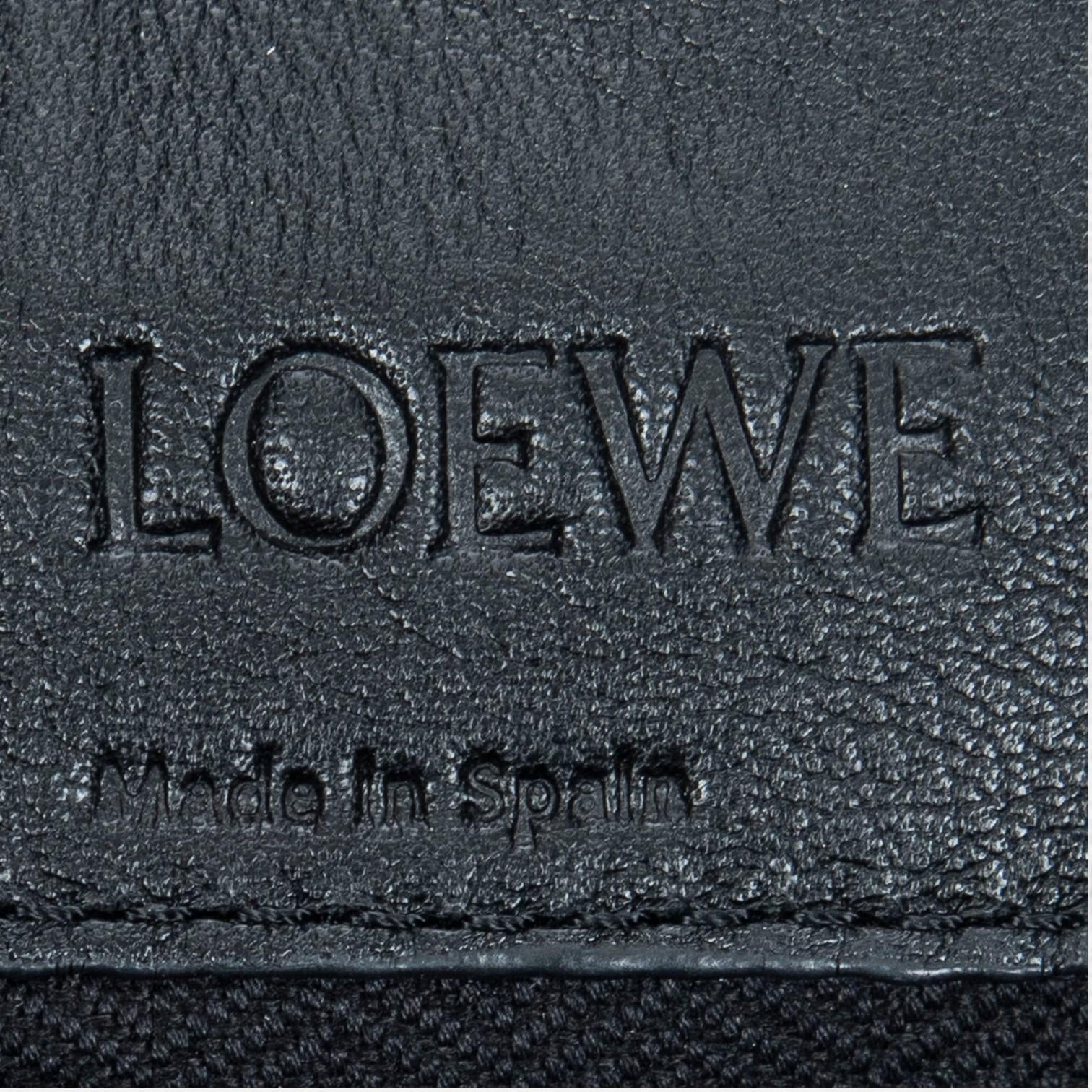 Loewe Polka Dot Black Calfskin Leather Small Hammock Bag ABA1467