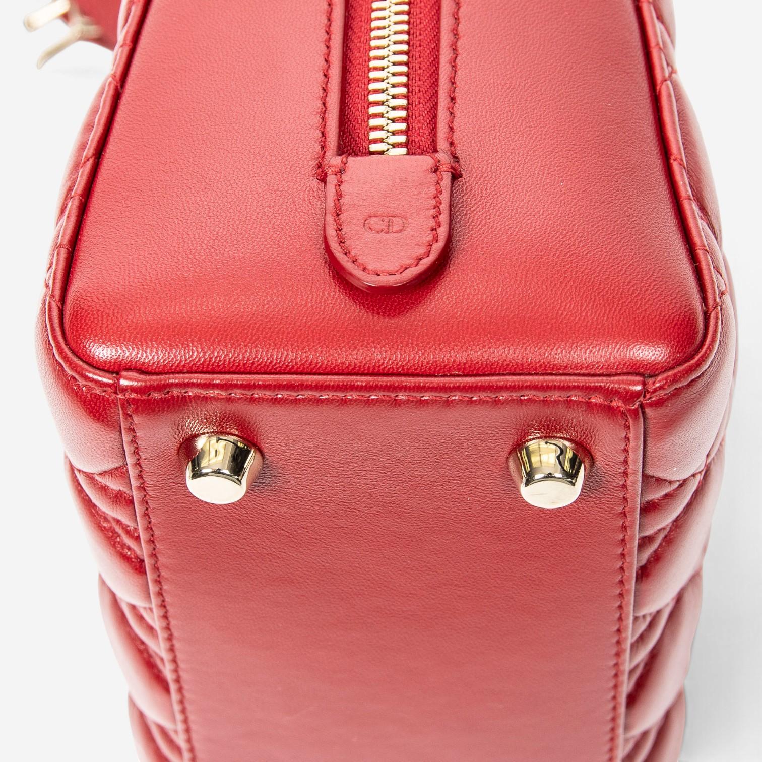 Dior Lily Red Calf Leather Tote ABA2307