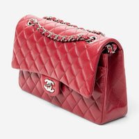 Chanel Classic Red Quilted Caviar Leather Double Flap Bag ABA4614