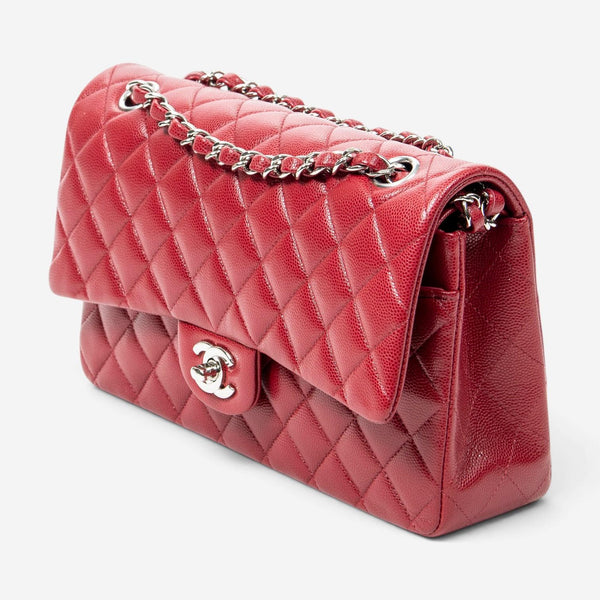 Chanel Classic Red Quilted Caviar Leather Double Flap Bag ABA4614