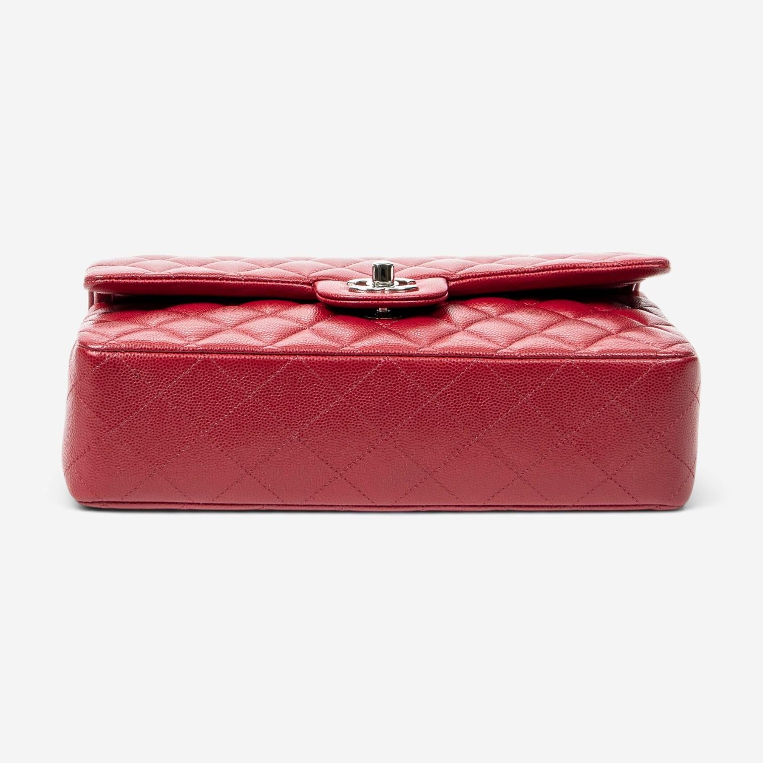 Chanel Classic Red Quilted Caviar Leather Double Flap Bag ABA4614
