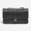 Chanel Classic Black Calf Leather Double Flap Bag ABA7684