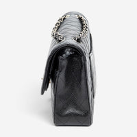 Chanel Classic Black Calf Leather Double Flap Bag ABA7684