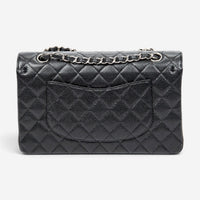 Chanel Classic Black Calf Leather Double Flap Bag ABA7684