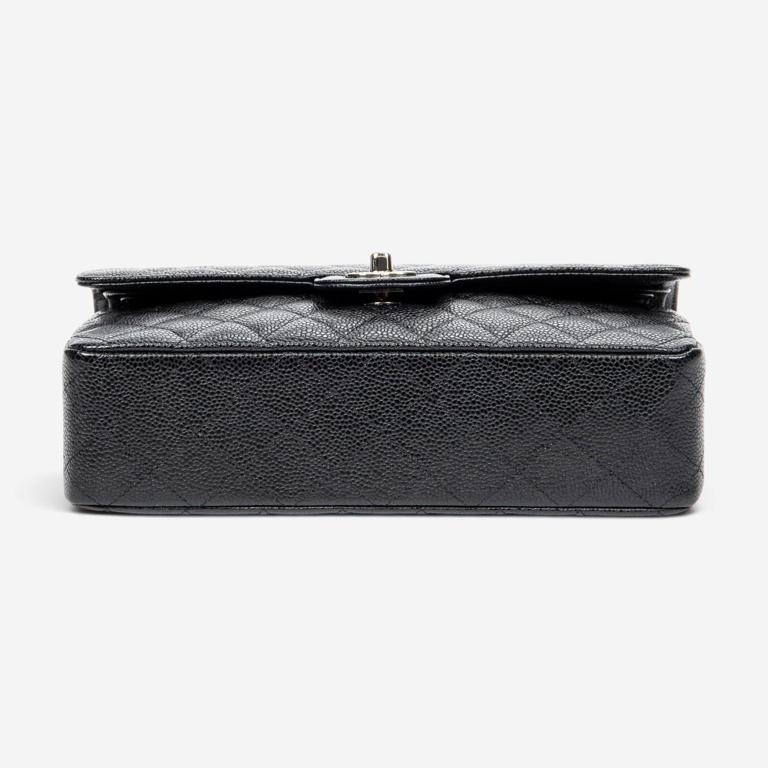 Chanel Classic Black Calf Leather Double Flap Bag ABA7684