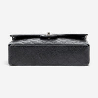 Chanel Classic Black Calf Leather Double Flap Bag ABA7684
