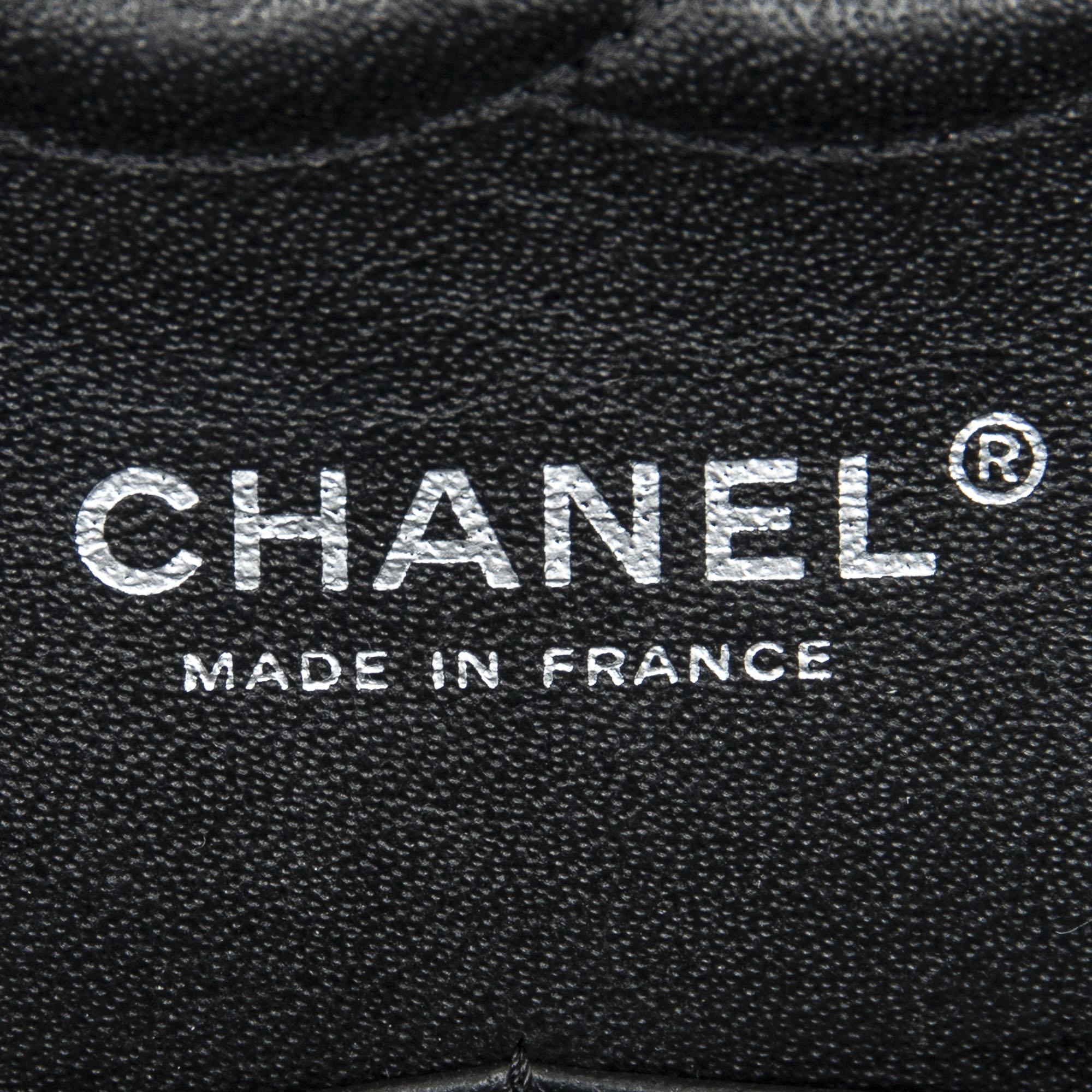 Chanel Classic Black Calf Leather Double Flap Bag ABA7684